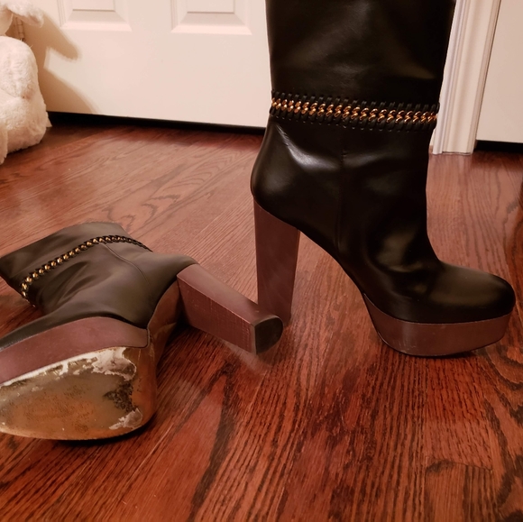 Stella McCartney leather platform chain link boots - Picture 6 of 6
